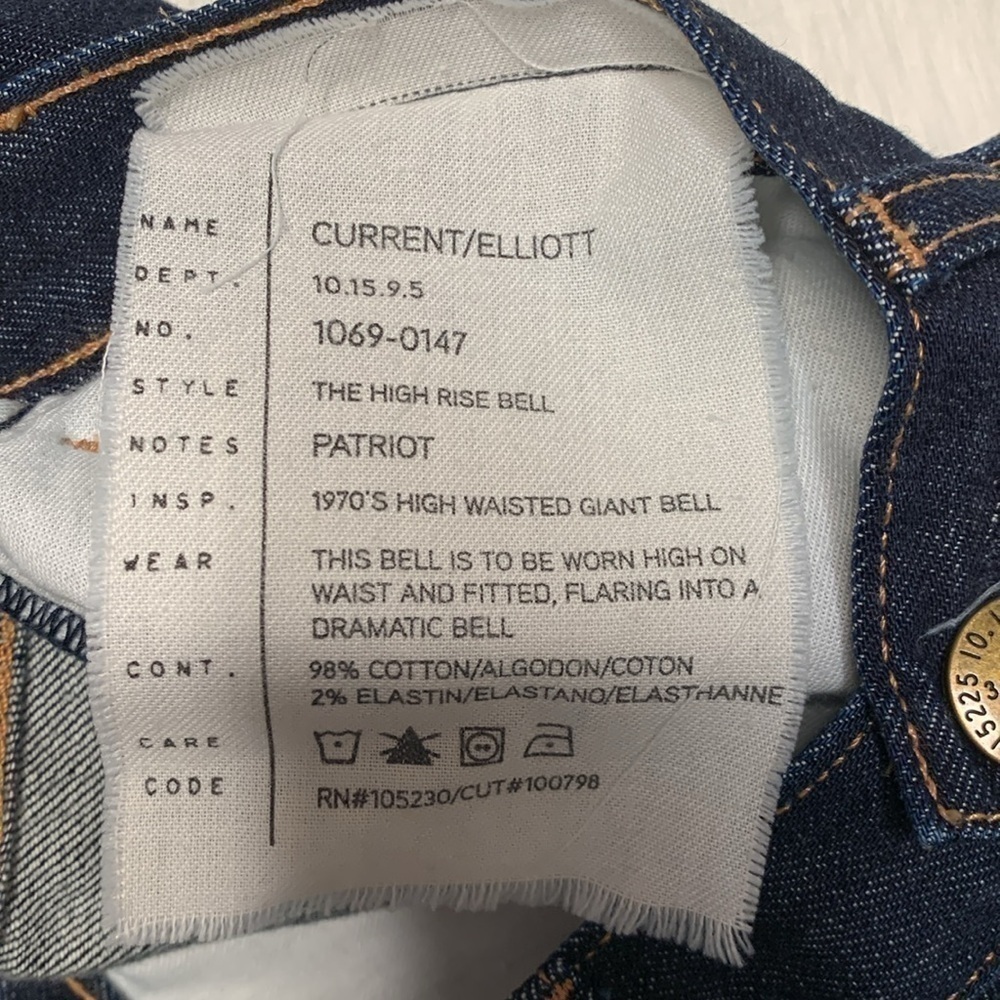 Current/Elliot High Rise Bell Jeans - Picture 8 of 8